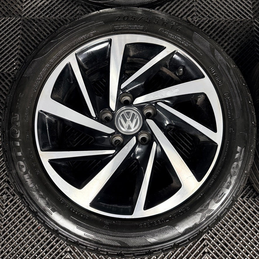 16'' VW Golf Mk7 Woodstock Mk8 Mk6 Alloy Wheels Tyres Alloys 5G0601025DS Genuine