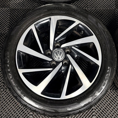 16'' VW Golf Mk7 Woodstock Mk8 Mk6 Alloy Wheels Tyres Alloys 5G0601025DS Genuine