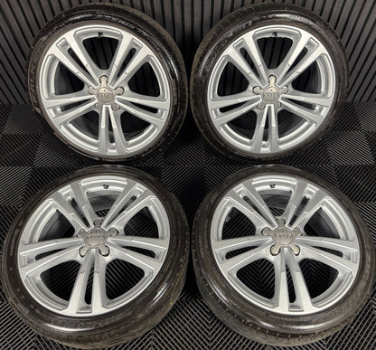 18'' GENUINE AUDI A3 S LINE SILVER ALLOY WHEELS ALLOYS TYRES S3 GOLF 8V0601025BL