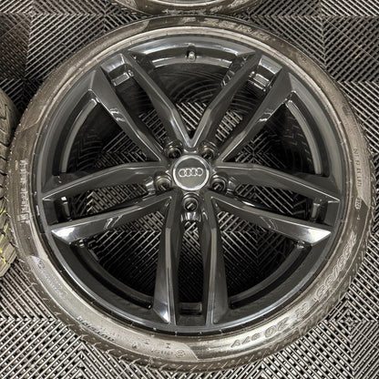 20'' GENUINE AUDI A6 S LINE BLACK EDITION C7 ALLOYS WHEELS TYRES 4G9601025M