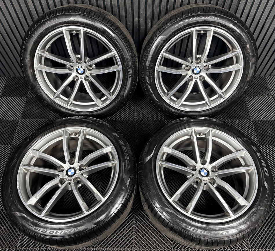 18'' BMW 5 Series 4 662 Grey DC M Sport G30 G31 Wheels Tyres Alloys Genuine