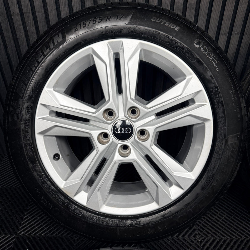 17'' Audi Q2 5 Double Spoke Alloy Wheels Tyres Alloys 81A601025AJ Genuine