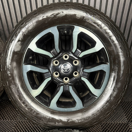 18'' Toyota Hilux Invincible X Grey Black Wheels Tyres Alloys 42611YP100 Genuine