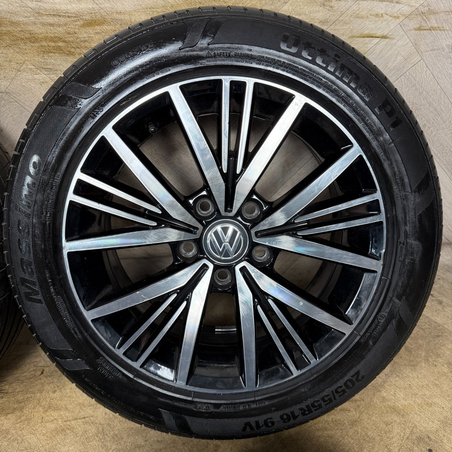 16'' GENUINE VW GOLF MK7 LINAS MK8 MK6 ALLOY WHEELS TYRES ALLOYS 5G0601025CD