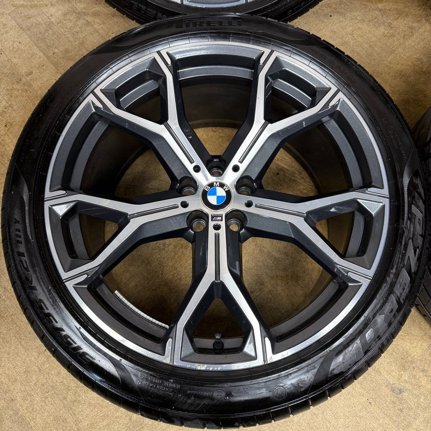 21'' GENUINE BMW X5 X6 G05 G06 741M M SPORT ALLOYS WHEELS ALLOYS TYRES