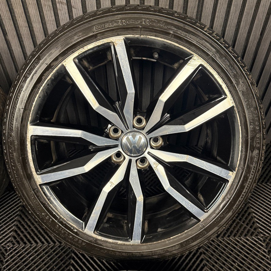 18'' GENUINE VW PASSAT CC SCIROCCO R LINE LISBON WHEELS TYRES ALLOYS 1K8601025M
