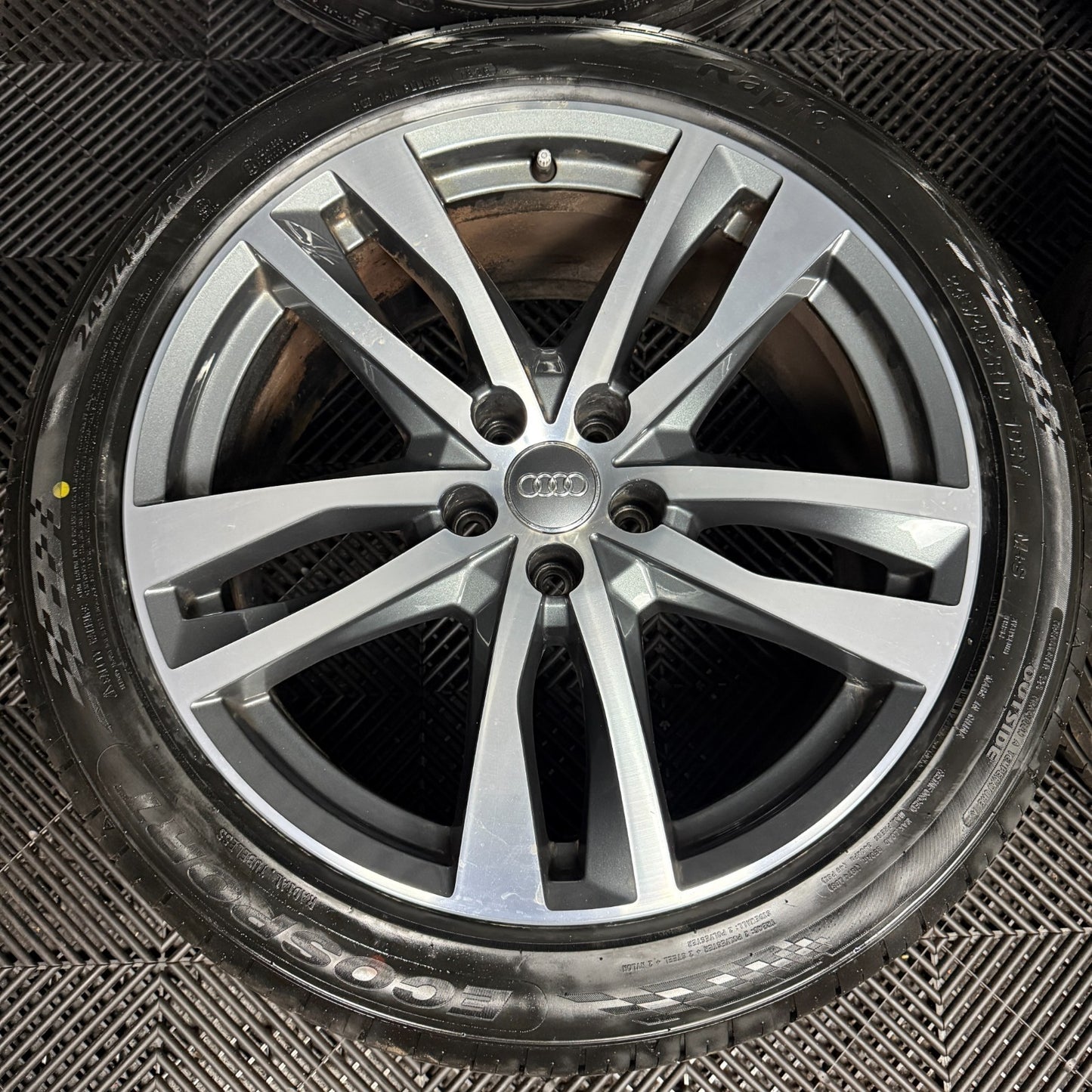 19'' GENUINE AUDI A6 C8 S LINE 5 DOUBLE SPOKE ALLOY WHEELS TYRES 4K0601025H