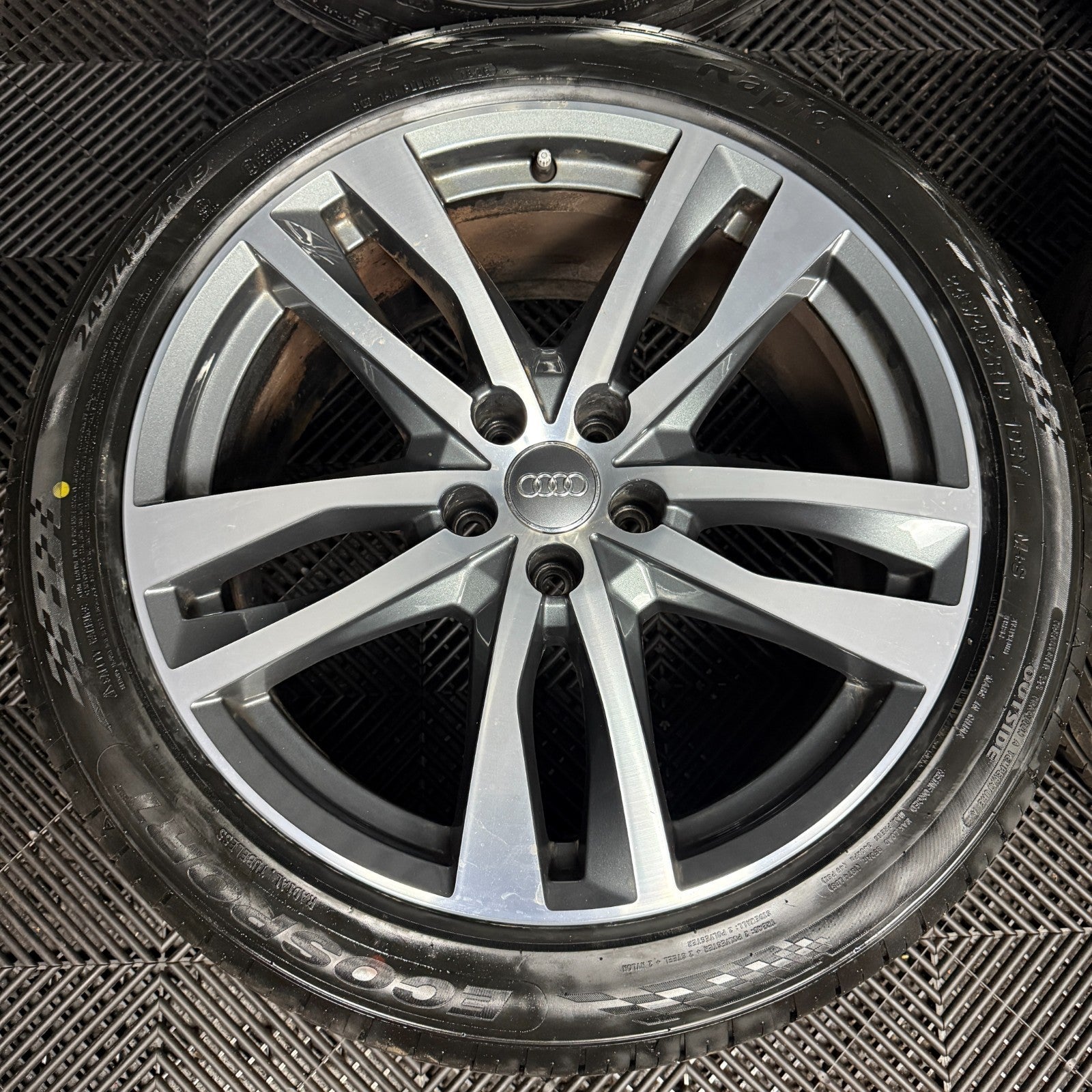 19'' GENUINE AUDI A6 C8 S LINE 5 DOUBLE SPOKE ALLOY WHEELS TYRES 4K0601025H