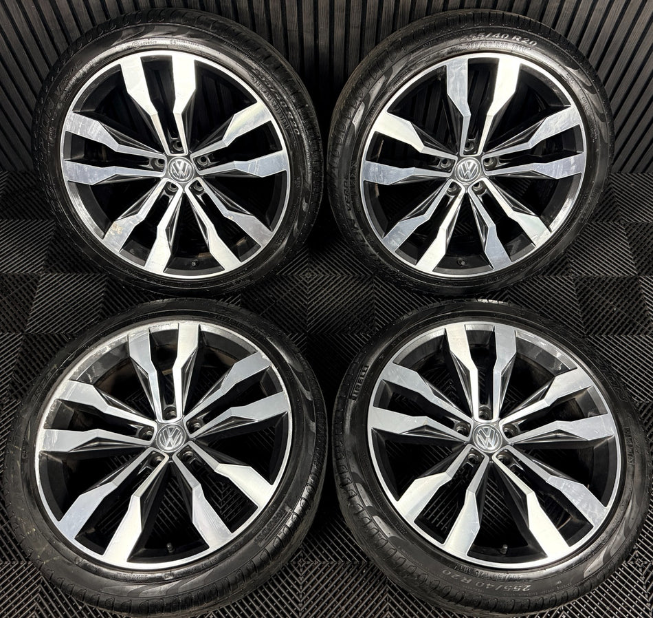 20'' VW Tiguan R Line Suzuka Grey Dc Alloy Wheels Tyre Alloys 5NA601025G Genuine