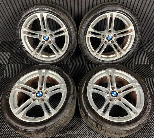 18'' GENUINE BMW 5 SERIES 613 SILVER M SPORT F10 F11 ALLOY WHEELS TYRES ALLOYS