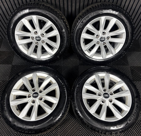 16'' GENUINE AUDI A3 SILVER MULTISPOKE ALLOY WHEELS ALLOYS TYRES 8Y0601025