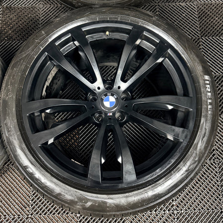 20'' BMW X5 F15 X6 F16 469 Satin Black M Sport Alloy Wheels Tyres Alloys Genuine