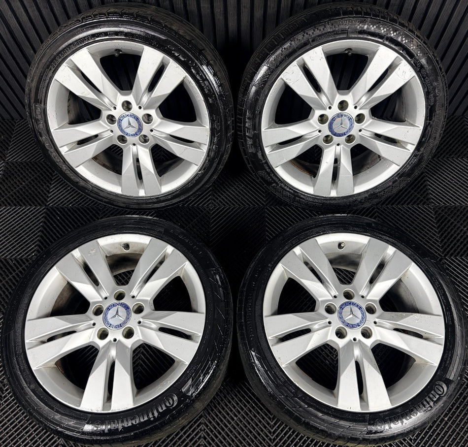 17" Mercedes C Class W204 Silver Alloy Wheels Tyres Alloys Genuine
