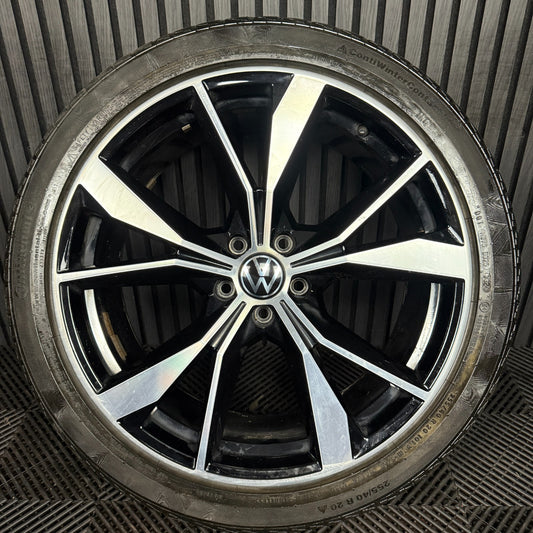 1X 20'' GENUINE VW TIGUAN MISANO R LINE 5NA601025AH BLACK DC ALLOY TYRE WHEEL