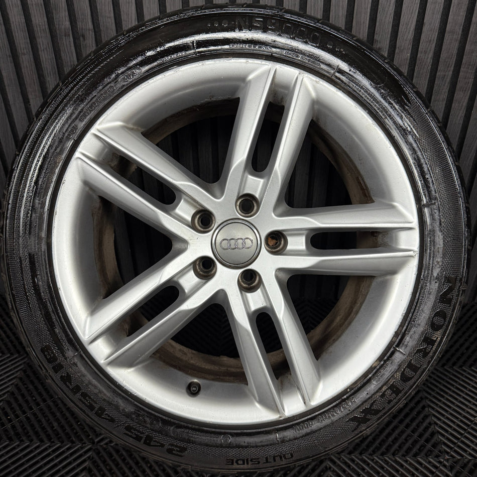 1X 18'' GENUINE AUDI A6 C7 S LINE SILVER ALLOYS WHEELS TYRES 4G0601025BL