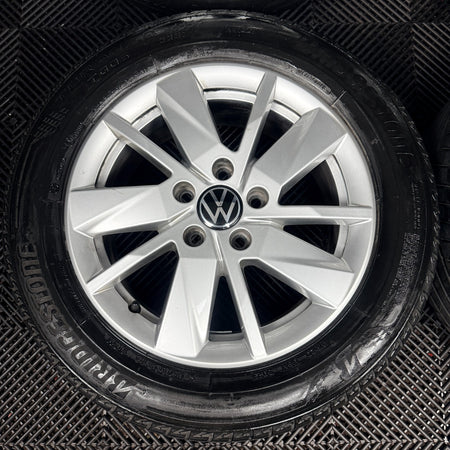 16'' VW Caddy Mk5 Vienna Silver Alloys Wheels Tyres 2K7601025 Genuine