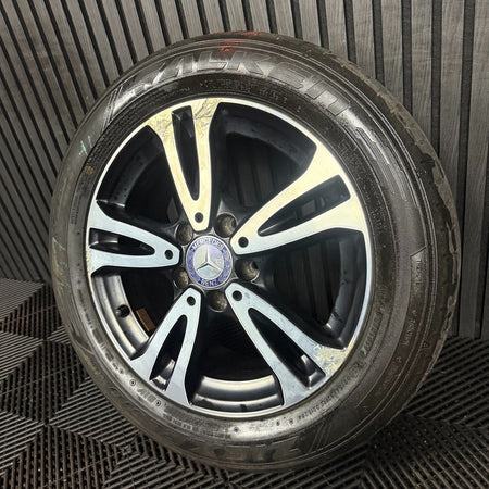 1X 16'' GENUINE MERCEDES A B CLASS CLA BLACK DC ALLOY WHEEL TYRE A2464010000