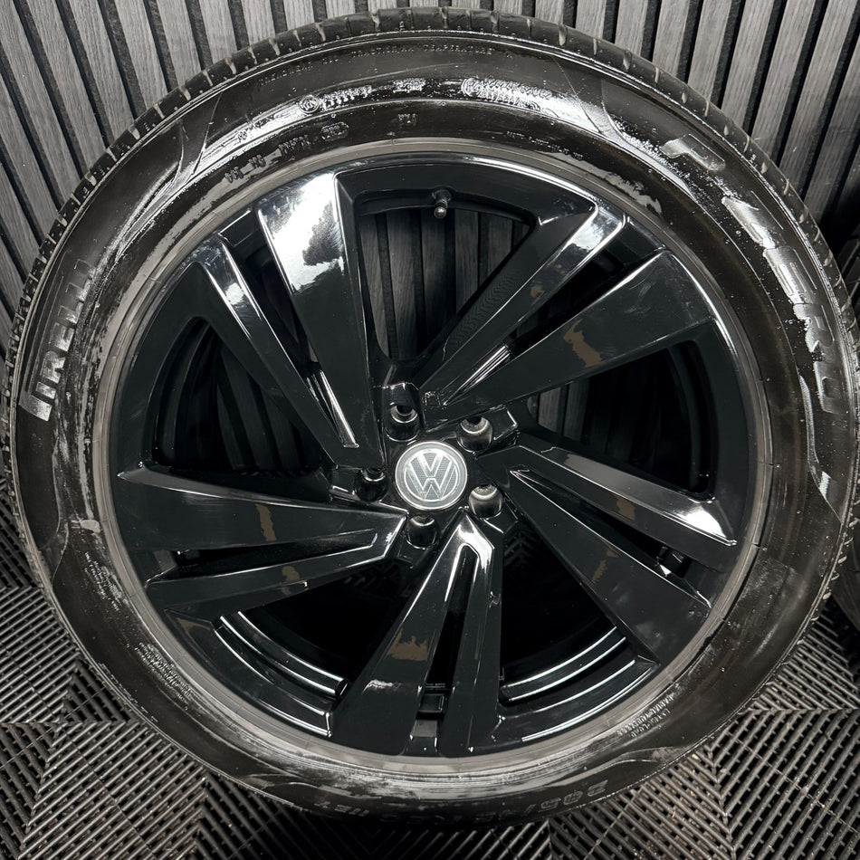 20'' VW Touareg Nevada Black Alloy Wheels Alloys Tyres Q7 760601025S Genuine