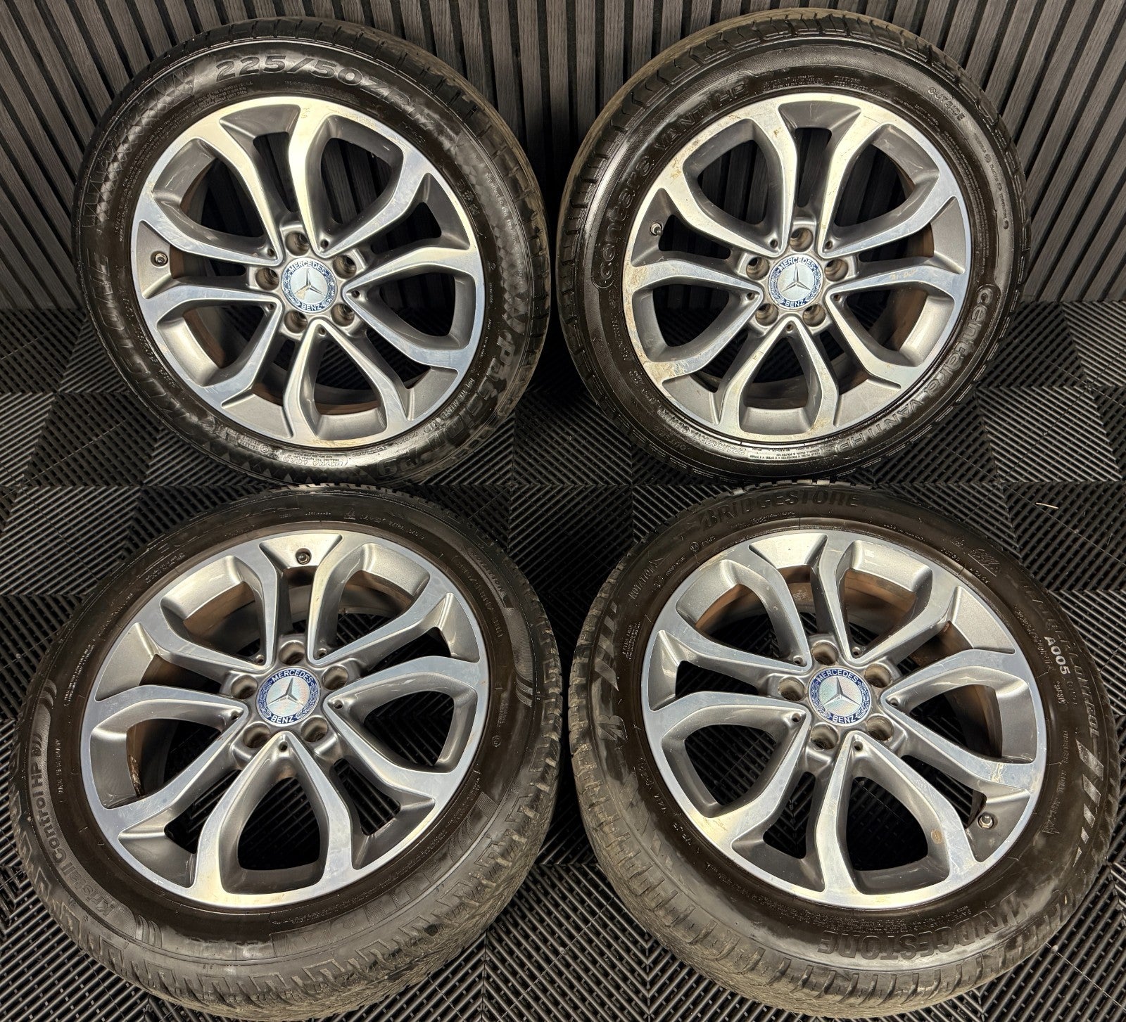 17" GENUINE MERCEDES C CLASS W205 GREY DC ALLOY WHEELS TYRES ALLOYS A2054010200