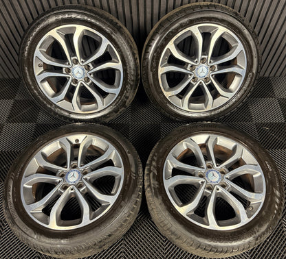 17" GENUINE MERCEDES C CLASS W205 GREY DC ALLOY WHEELS TYRES ALLOYS A2054010200
