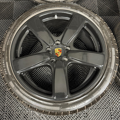 21'' GENUINE PORSCHE CAYENNE 92A BLACK ALLOY WHEELS ALLOYS TYRES 7P5601025BD