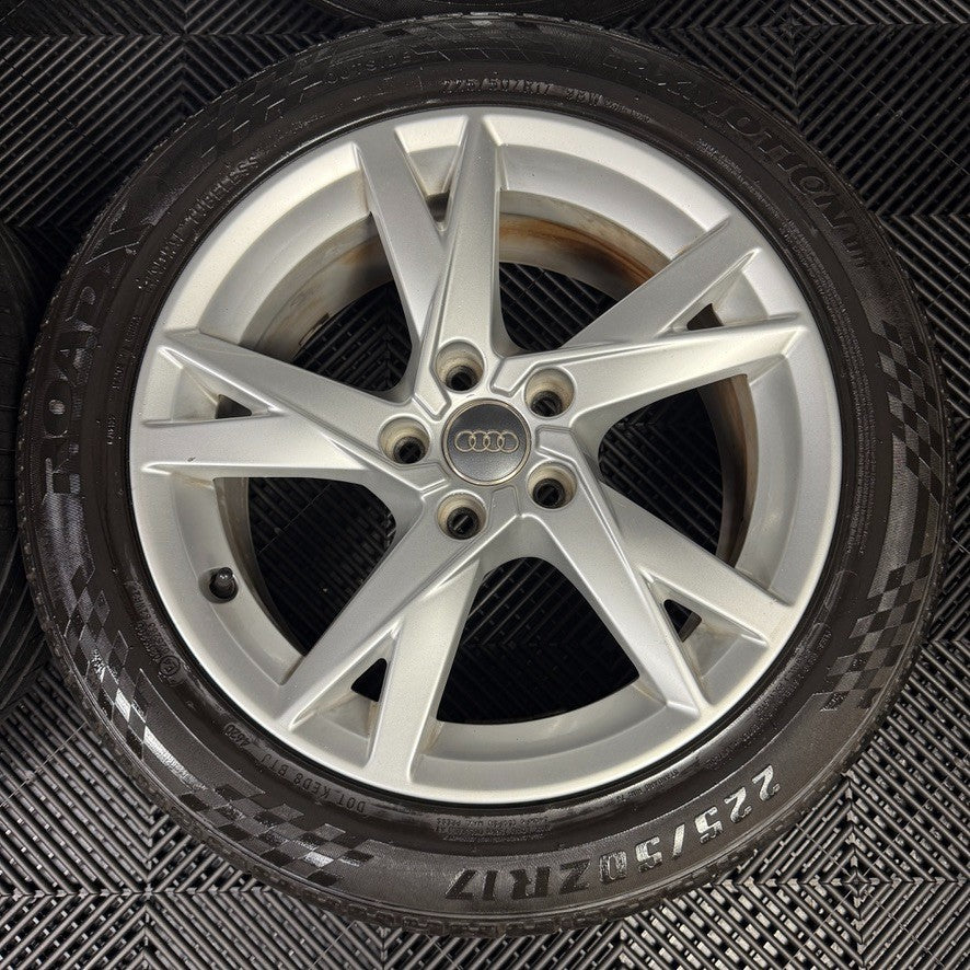 17'' GENUINE AUDI A4 SILVER Y SPOKE B8 B9 ALLOY WHEELS ALLOYS TYRES 8W0601025K
