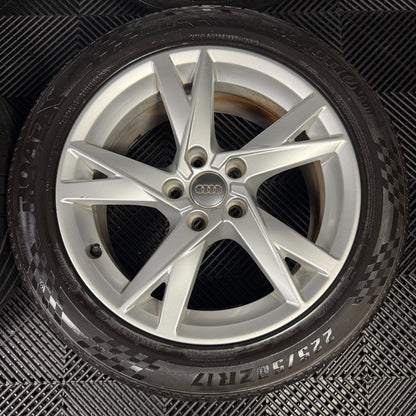 17'' GENUINE AUDI A4 SILVER Y SPOKE B8 B9 ALLOY WHEELS ALLOYS TYRES 8W0601025K