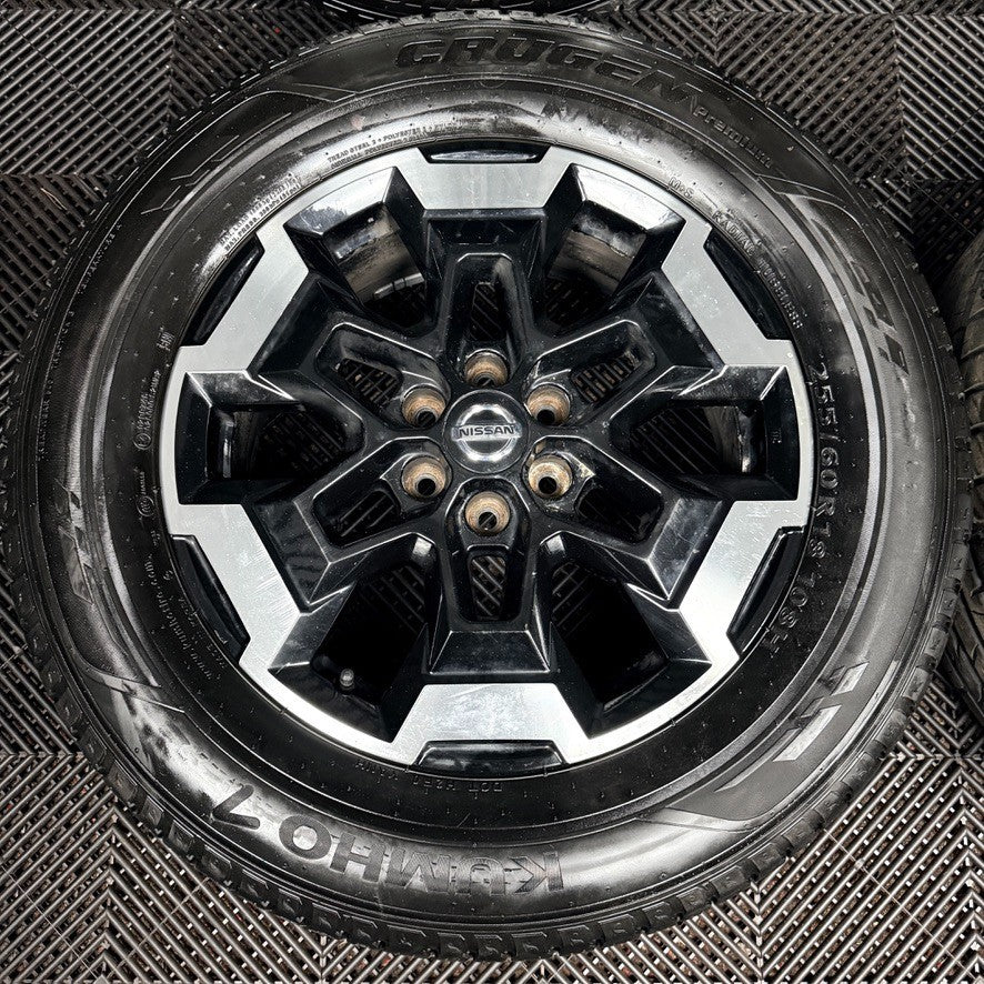 18'' Nissan Navara D40 NP300 Black DC Alloy Wheels Tyres Alloys 5JU3A Genuine