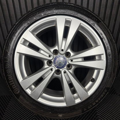 1X 17'' GENUINE MERCEDES A B CLASS CLA SILVER ALLOY WHEEL TYRE A2464011400