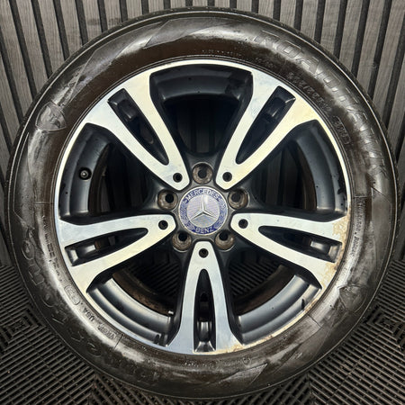 1X 16'' GENUINE MERCEDES A B CLASS CLA BLACK DC ALLOY WHEEL TYRE A2464010000