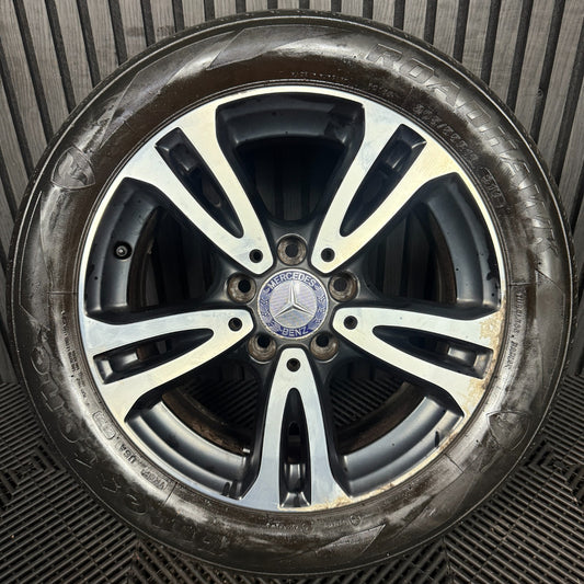 1X 16'' GENUINE MERCEDES A B CLASS CLA BLACK DC ALLOY WHEEL TYRE A2464010000