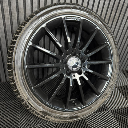 1X 18'' GENUINE AMG MERCEDES A CLASS CLA W176 BLACK ALLOY WHEEL TYRE A1764010200