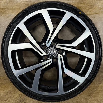 1X 19" GENUINE VW GOLF MK7 GT GTI BRESCIA CLUBSPORT ALLOY WHEEL TYRE 5G0601025CL