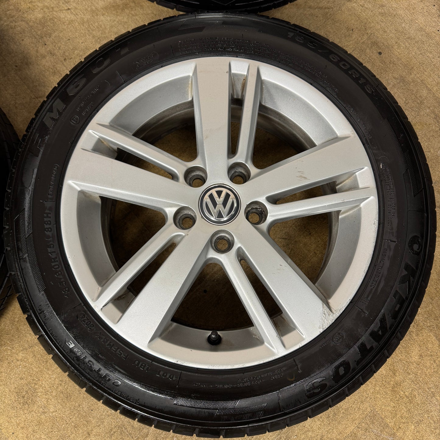 15'' GENUINE VW POLO 6R MK5 STRATFORD ALLOY WHEELS ALLOYS TYRES 6R0601025AC
