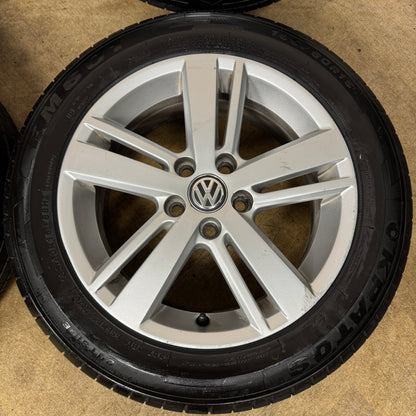 15'' GENUINE VW POLO 6R MK5 STRATFORD ALLOY WHEELS ALLOYS TYRES 6R0601025AC