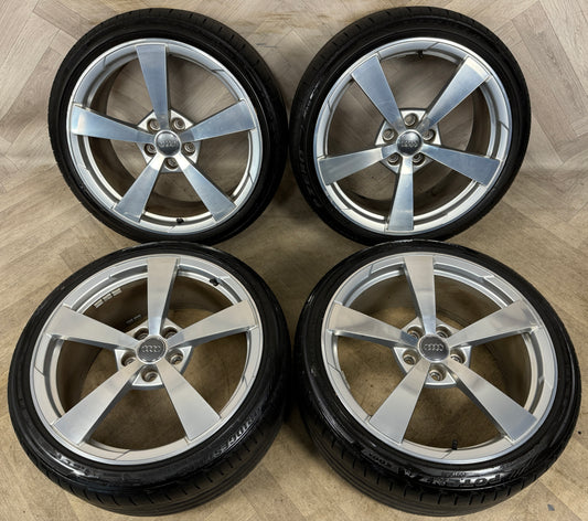 19'' GENUINE AUDI TT TTS MK3 MK2 TTRS 5 SPOKE S LINE TYRES ALLOY WHEELS ALLOYS