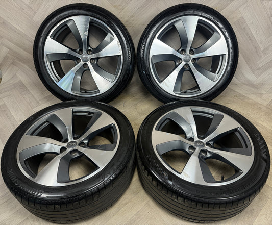 21'' GENUINE AUDI Q7 S LINE 5 SPOKE ALLOY WHEELS ALLOYS TYRES TOUAREG