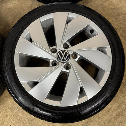 17'' GENUINE VW GOLF BELMONT MK8 MK7 MK6 ALLOY WHEELS TYRES ALLOYS CADDY 5H0601025C 5X112