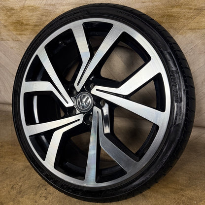 1X 19" GENUINE VW GOLF MK7 GT GTI BRESCIA CLUBSPORT ALLOY WHEEL TYRE 5G0601025CL