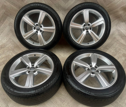 20'' GENUINE AUDI ETRON E-TRON 5 SPOKE ALLOY WHEELS TYRES ALLOYS Q7