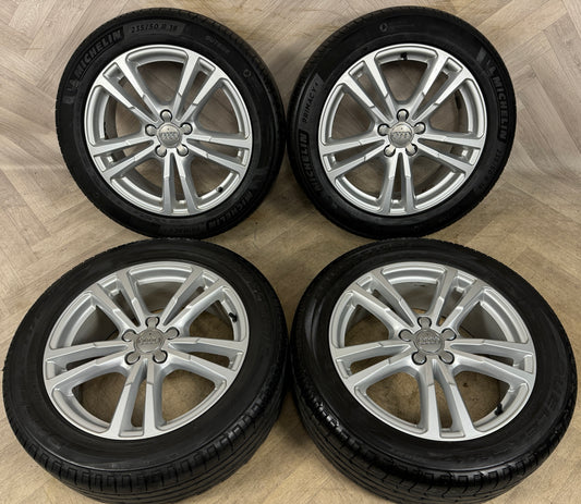 18'' GENUINE AUDI Q3 S LINE 5 DOUBLE SPOKE ALLOY WHEELS TYRES ALLOYS