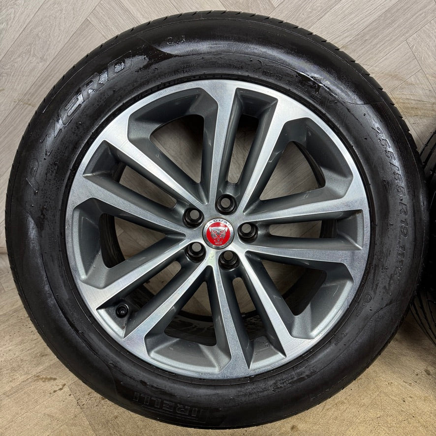 19'' GENUINE JAGUAR F PACE DC 5 DOUBLE SPOKE 5038 ALLOY WHEELS TYRES ALLOYS