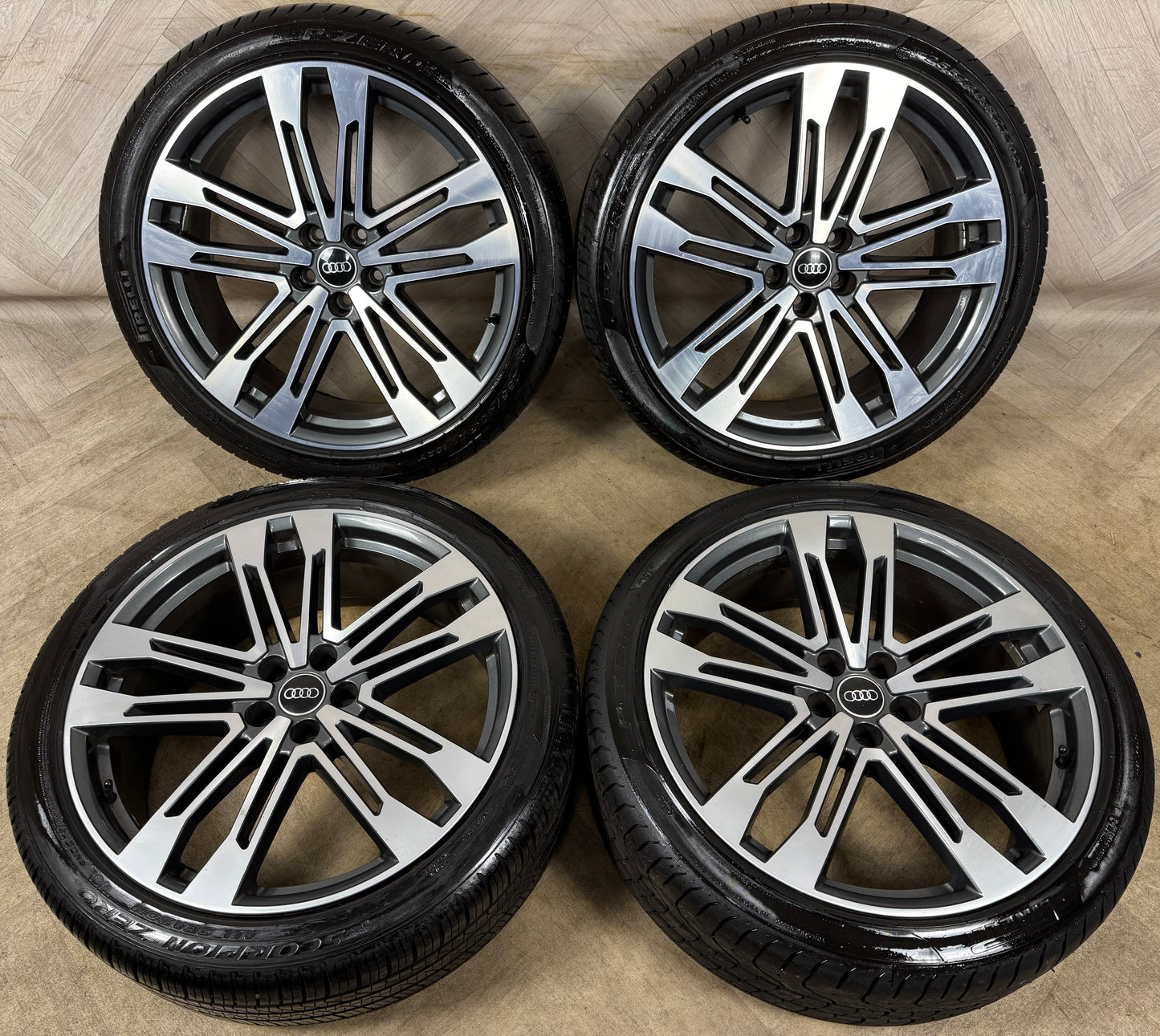 21'' GENUINE AUDI Q5 SQ5 S LINE TYRES ALLOY WHEELS ALLOYS 80A601025AC