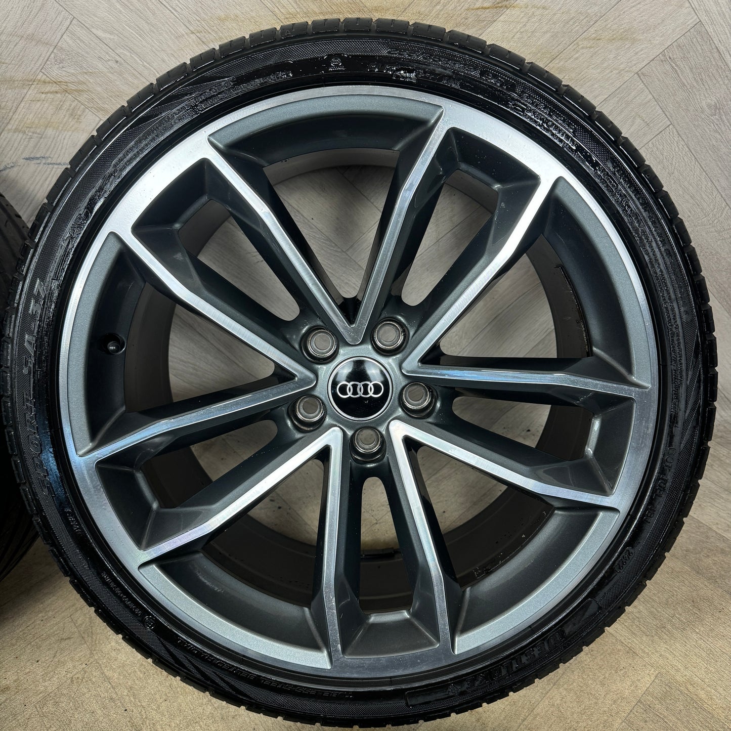 19'' GENUINE AUDI A5 S LINE S5 5 DOUBLE SPOKE ALLOY WHEELS ALLOYS TYRES