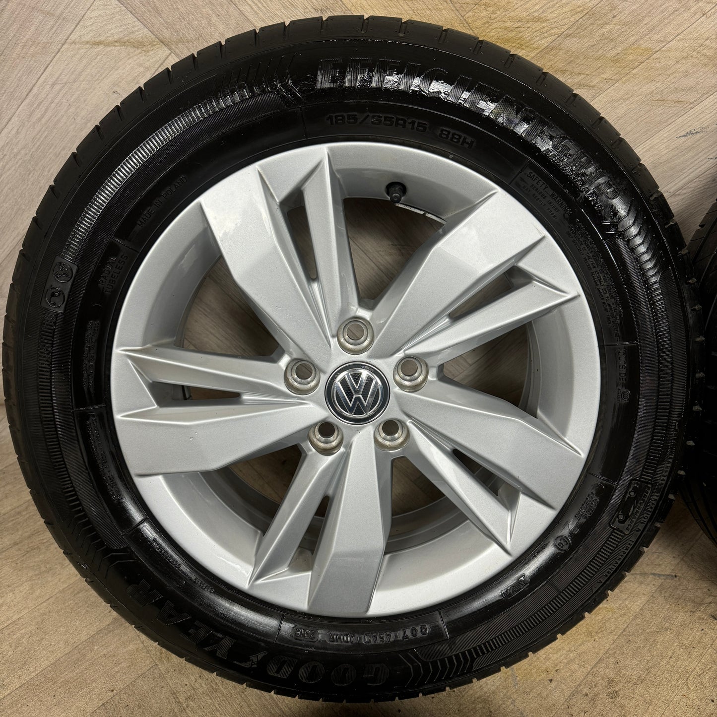 15'' GENUINE VW POLO NEW MODEL ALLOY WHEELS ALLOYS TYRES IBIZA 5X100