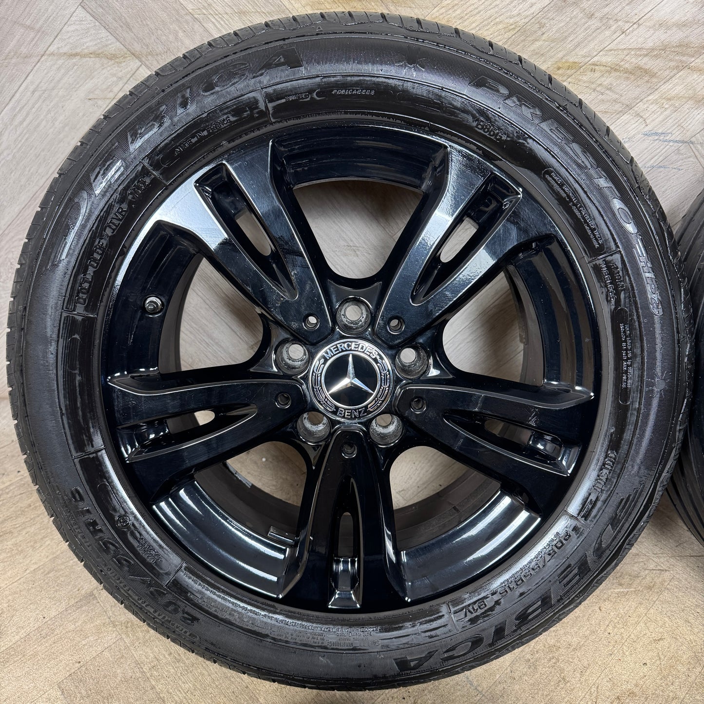 16'' GENUINE MERCEDES A CLASS CLA B BLACK W176 W246 ALLOY WHEELS TYRES ALLOYS