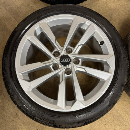 17'' GENUINE AUDI A3 5 DOUBLE SPOKE ALLOY WHEELS ALLOYS TYRES GOLF CADDY 8Y0601025E 5X112