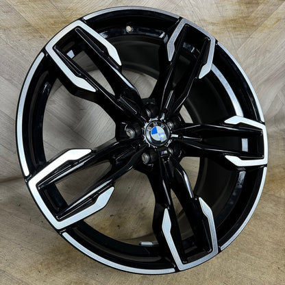 1X 21'' GENUINE BMW G01 G02 X3 X4 X3M X4M 718M M SPORT ALLOY WHEEL BLACK REAR  9.5J ET43 PART: 7916273