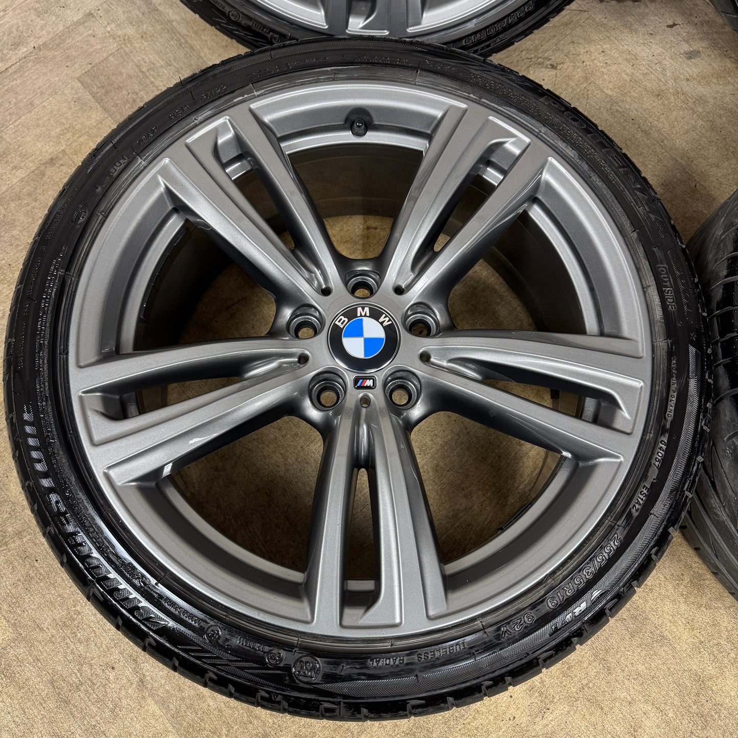 19" GENUINE BMW 3 SERIES 442 FERRIC GREY M SPORT F30 F31 F32 E90 E92 ALLOY WHEELS TYRES ALLOYS 5X120 (Copy)