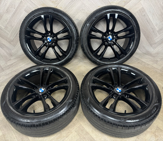 19'' GENUINE BMW 3 GT SERIES 598 GLOSS BLACK M SPORT 4 F34 ALLOY WHEELS TYRES ALLOYS